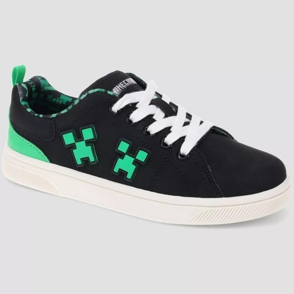 Kids' Minecraft Court Shoes Black Size 2 New With Tags
